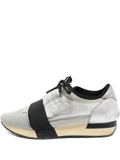 Pre-owned Balenciaga Low-top Sneakers In Silver