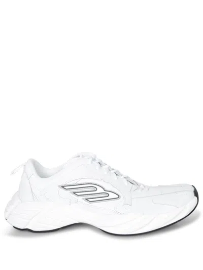 Balenciaga Low-top Sneakers With Embossed Geometric Details In White