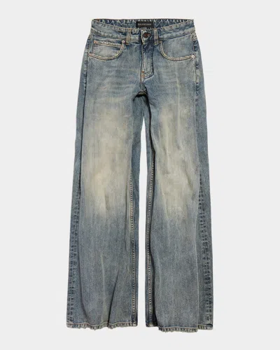 Balenciaga Low Waist Baggy Pants In 5760 Stained
