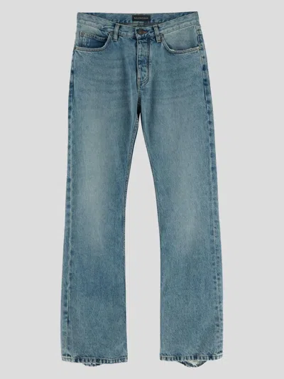 Balenciaga Low-waist Denim Jeans In Ice Blue