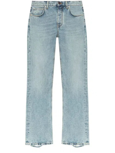 Balenciaga Women Low-waist Denim Jeans In Blue