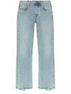 Balenciaga Low-waist Denim Jeans In Clear Blue