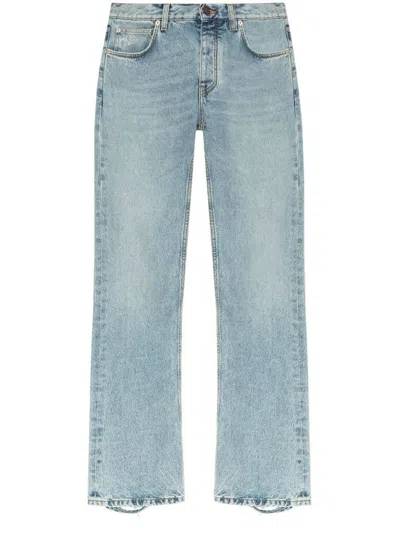 Balenciaga Women Low-waist Denim Jeans In Blue