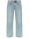 Balenciaga Low-waist Denim Jeans In Clear Blue