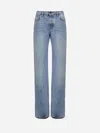 Balenciaga Low-waist Jeans In Iced Blue