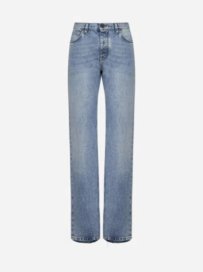 Balenciaga Low-waist Jeans In Iced Blue