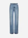 Balenciaga Low-waist Jeans In Iced Blue