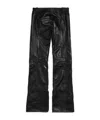 Balenciaga Low-waist Motorcycle Leather Casual Pants In Black
