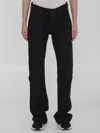 Balenciaga Women's Low Crotch Japanese Denim Jeans In Black