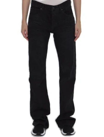 Balenciaga Low Waist Straight Jeans In Black