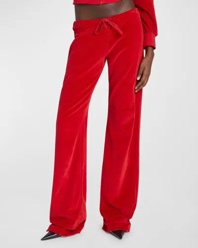 Balenciaga Low Waist Tracksuit Pants In 6400 Red