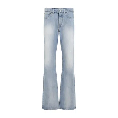 Balenciaga Low-rise Faded Straight Jeans In Blue