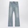 Balenciaga Low-waisted Blue Jeans In Blue