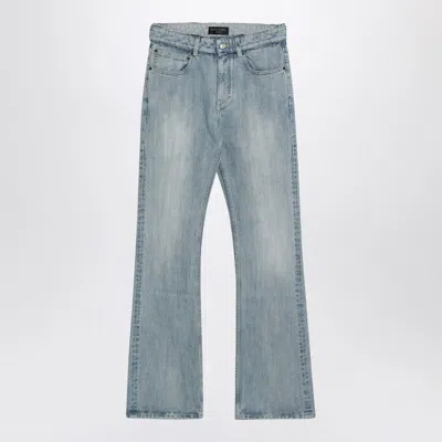 Balenciaga Low-waisted Blue Jeans In Gray
