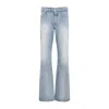Balenciaga Low-waisted Blue Jeans In Blue