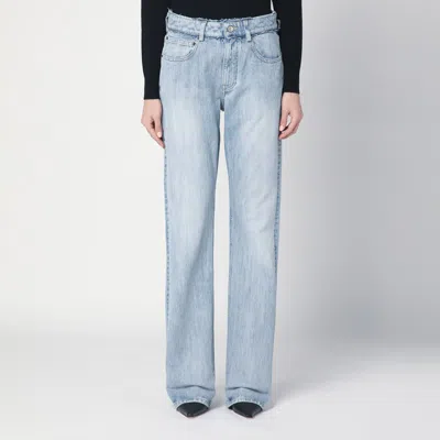 Balenciaga Low-waisted Blue Jeans In Light Blue
