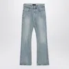 Balenciaga Low-waisted Blue Jeans In Blue