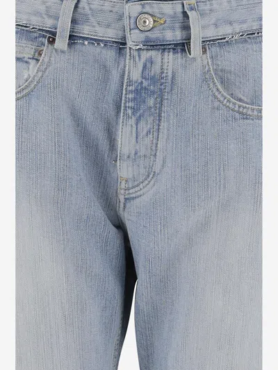 Balenciaga Low-waist Cotton Denim Jeans In Blue