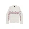Balenciaga Crew Neck Graphic Print Long Sleeves Top In Neutral