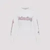 Balenciaga Crew Neck Graphic Print Long Sleeves Top In White