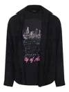 Balenciaga Long Sleeve Layered Shirt Japanese Cotton Flannel Shirts Black In Black