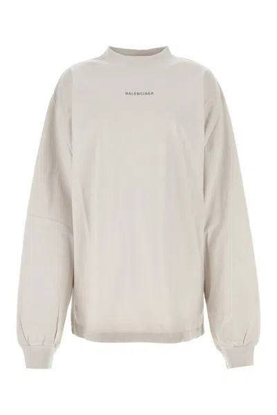Balenciaga White Cotton Oversize T-shirt