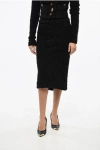 Balenciaga Lurex Knitted Longuette With Back Zip And Split Grösse S In Black