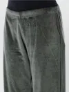 Balenciaga Luxe Velvet Wide Leg Trousers In Gray