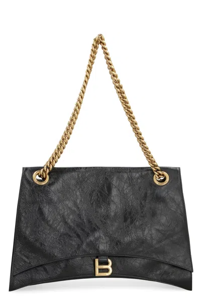 Balenciaga Luxurious And Stylish Large Black Crush Handbag For Women