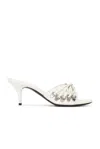 Balenciaga M70 Cagole Sandal Heel In Optic White & Silver