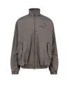 Balenciaga Sporty Jacket With High Collar And Pockets In Gray