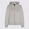 Balenciaga Dirty White Cotton Sweatshirt In Gray