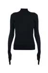Balenciaga Modal-blend Turtleneck Sweater In Black