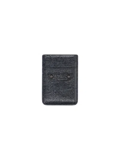 Balenciaga Magnetic Card Holder "le City" In Black