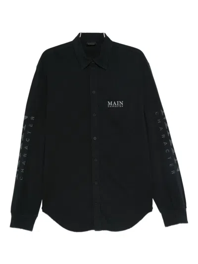 Balenciaga Main Character Long-sleeved Shirt In Black