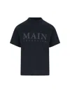 Balenciaga Black Faded Regular Fit Logo T-shirt In Black