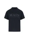 Balenciaga Black Faded Regular Fit Logo T-shirt In Black