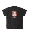 Balenciaga Antwerpen Black Oversize T-shirt In Black