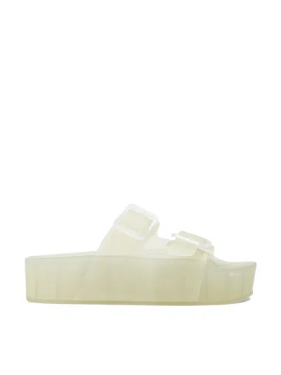 Balenciaga Mallorca Platform Sandals In White