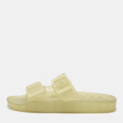 Pre-owned Balenciaga Mallorca Size 40 Green Rubber Flat Sandals