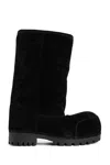 Balenciaga Men's Alaska Fur High Boot In Black In Black