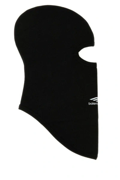 Balenciaga Man Black Cotton Blend Balaclava