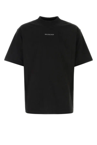 Balenciaga Man Black Cotton Oversize T-shirt