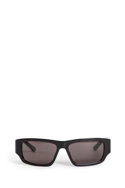 Balenciaga Man Black Eyewear In Brown