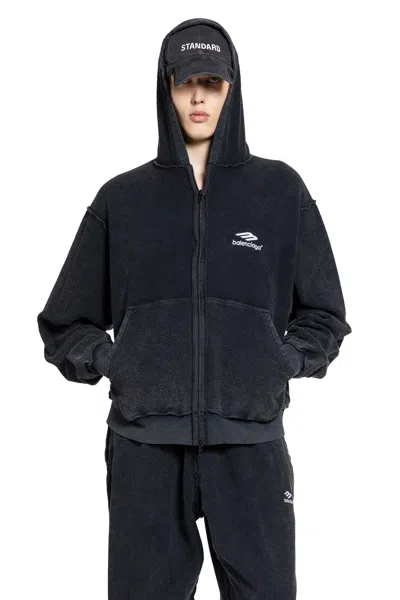 BALENCIAGA MAN BLACK SWEATSHIRTS