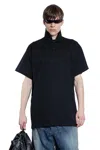 Balenciaga Man Black T-shirts & Tank Tops In Black
