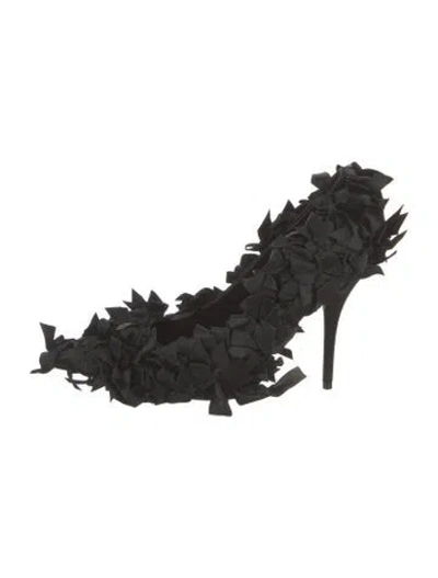 Pre-owned Balenciaga Marie Satin Pumps W/ Tags In Black
