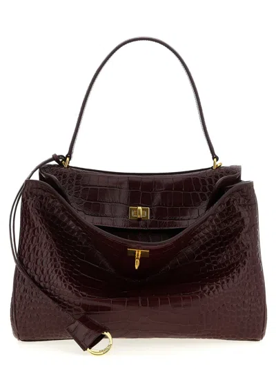 BALENCIAGA MAROON RODEO MEDIUM HANDBAG