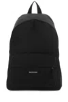 Balenciaga Adjustable Straps Backpack Front Pocket In Black