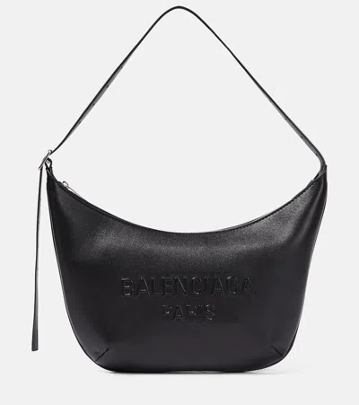 Balenciaga Mary-kate Leather Shoulder Bag In Black